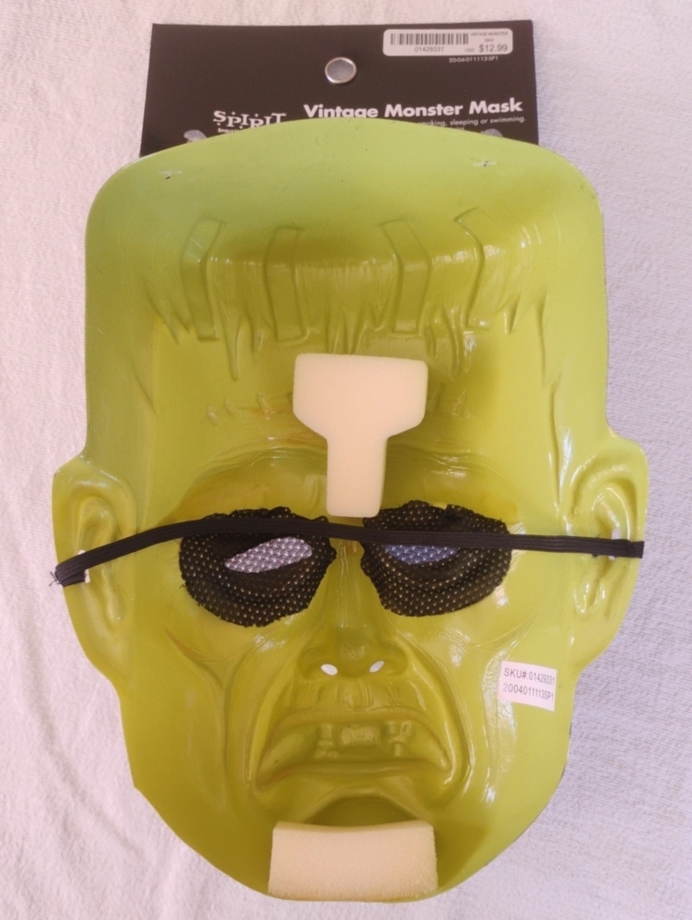 3 Vintage Spirit Halloween Masks BNWT Frankenstein,Mummy And Pumpkin Top Hat - Picture 3 of 7